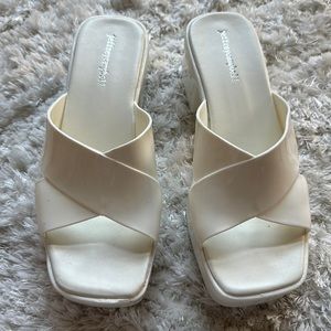 Jeffrey Campbell White Jelly Block Heels